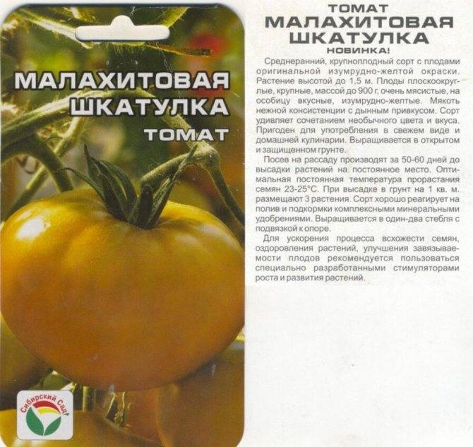 Томат сибирский малахит: характеристика и описание сорта с фото