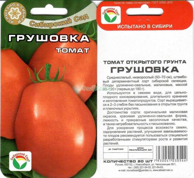 Характеристика и описание сорта томата Грушовка, его урожайность