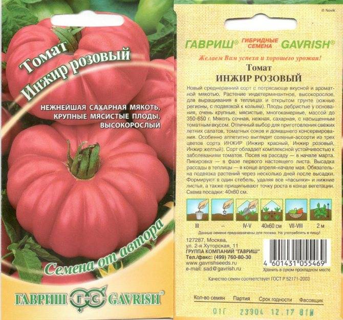 Характеристика и описание сорта томата Инжир розовый, его урожайность