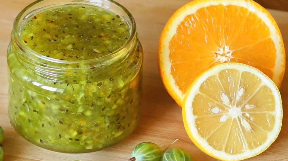 ТОП 3 рецепта варенья из крыжовника с апельсином и лимоном на зиму